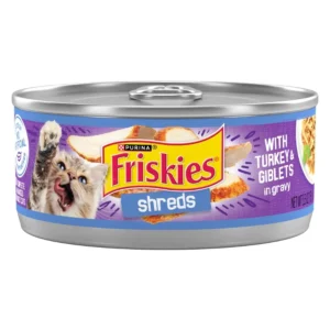 Purina Shreds Gravy Soft Turkey and Giblets Wet Cat Food 5.5 oz Cans 24 Pack