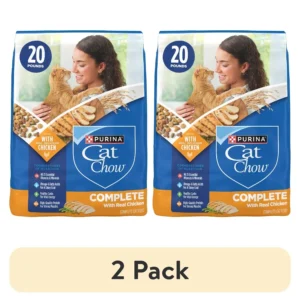 2 pack Cat Chow Complete High Protein Dry Cat Food with Real Chicken 20 lb Bag