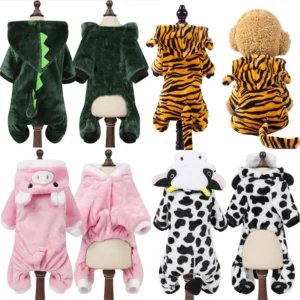 Pet Clothes Soft Warm Fleece Jumpsuits