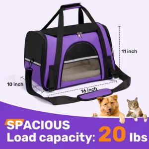 Small, Medium Pet Carriers Up to 15Lbs